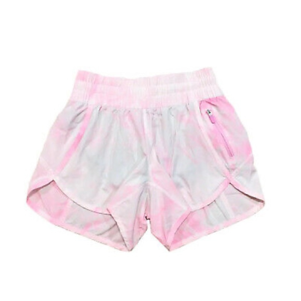 RARE Lululemon pink tie dye tracker shorts